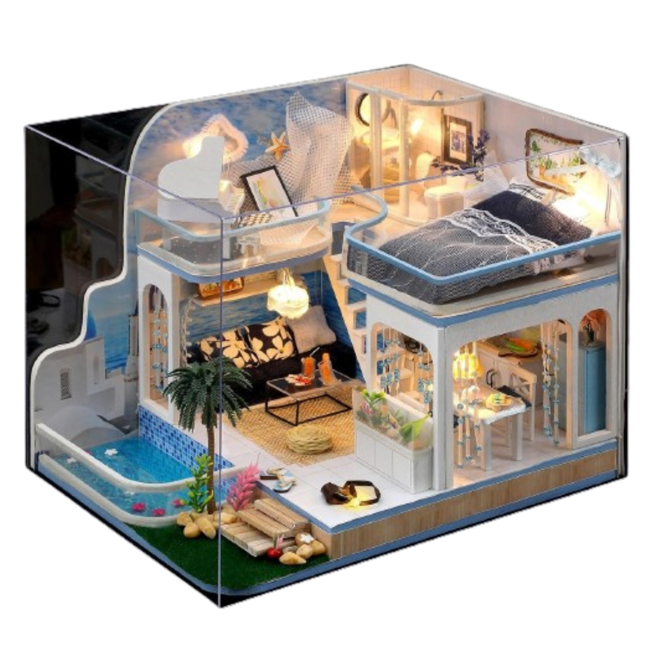 DIY Dollhouse Kit with LED and Furniture product image