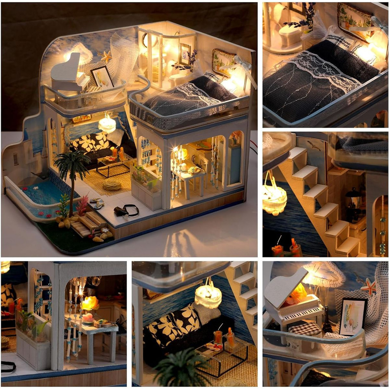 DIY Dollhouse Kit with LED and Furniture product image