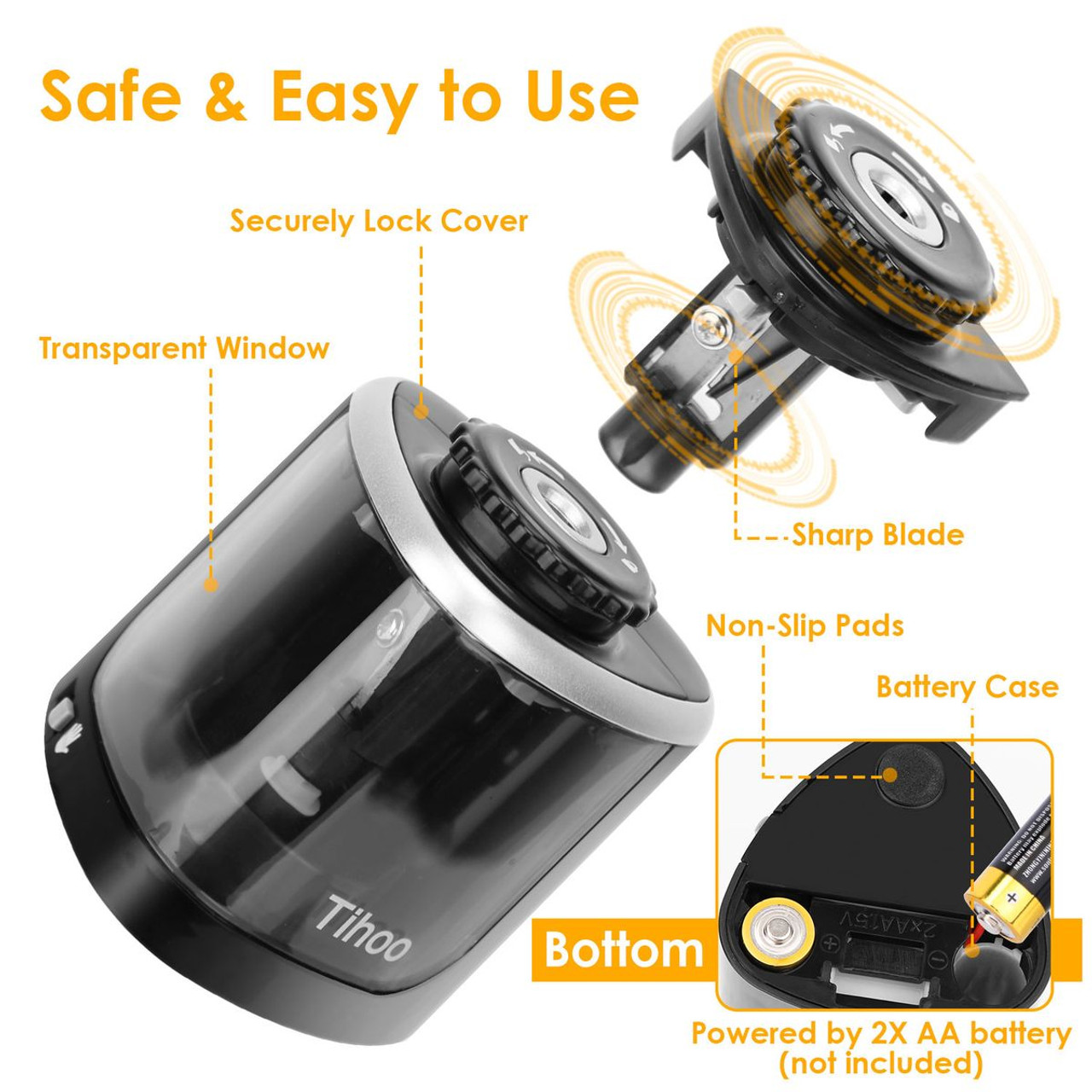 Tihoo® Automatic Pencil Sharpener product image