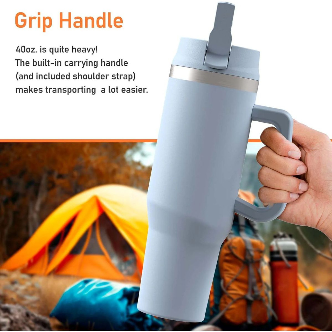 Insulated Tumbler with Handle and Carrying Bag product image