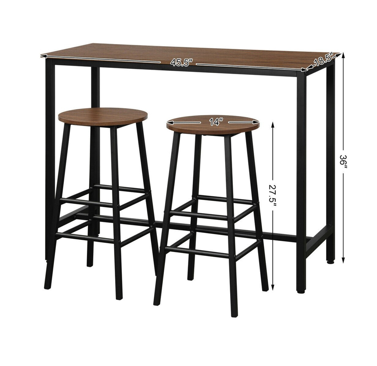 Counter Height 3-Piece Pub Table Dining Set product image