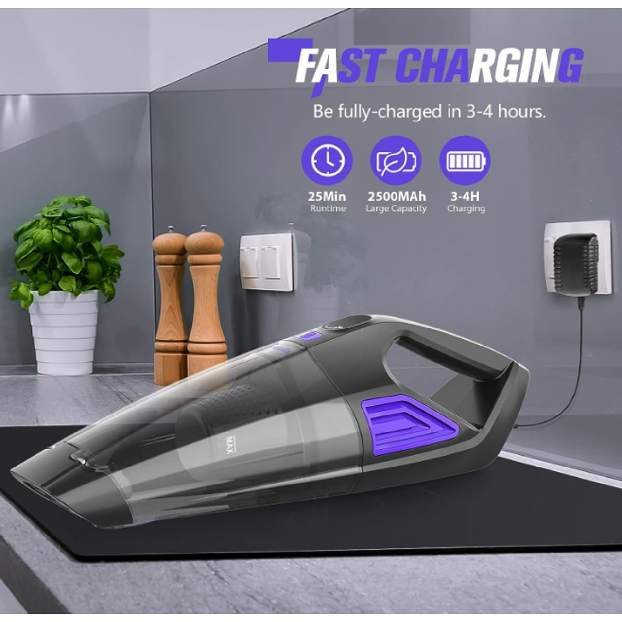 ATONEP® SL86B Rechargeable Cordless Hand Vacuum product image