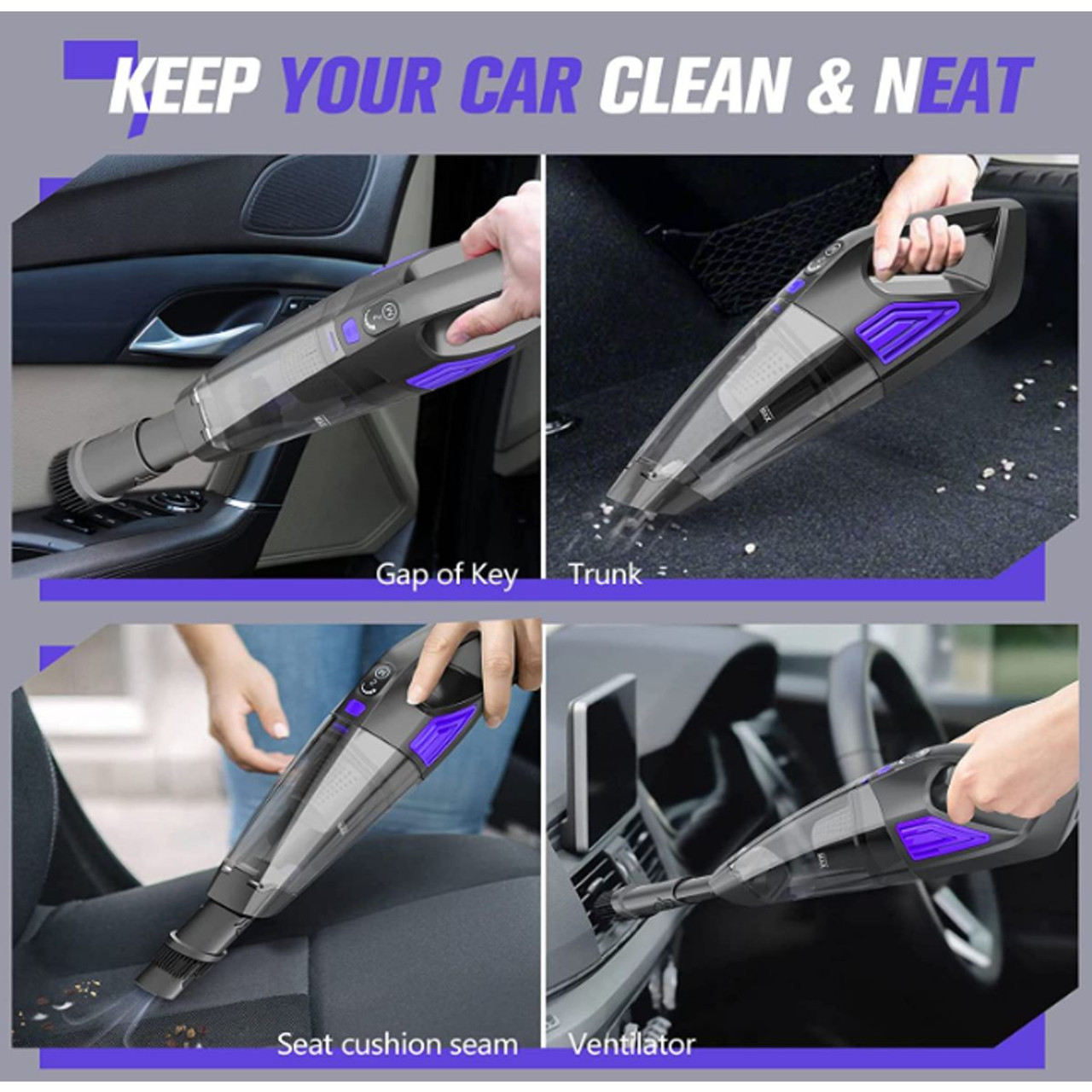ATONEP® SL86B Rechargeable Cordless Hand Vacuum product image