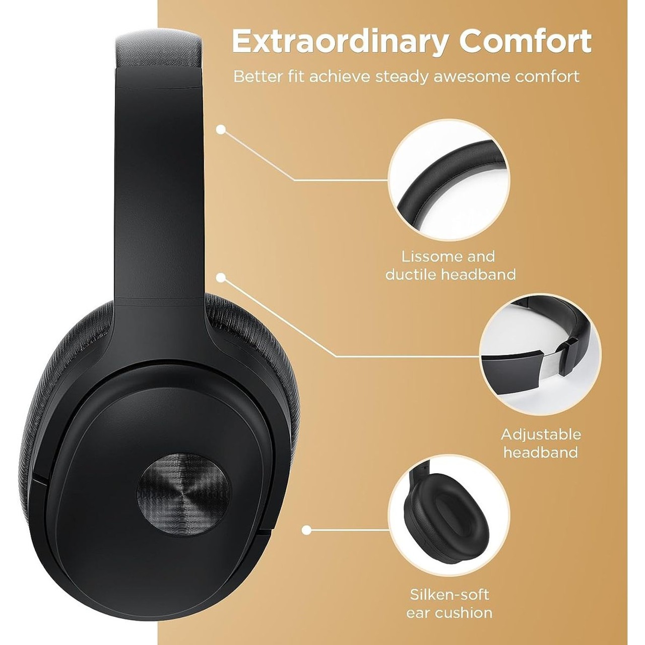 Phonicgrid SE7 Bluetooth Noise-Cancelling Headphones product image