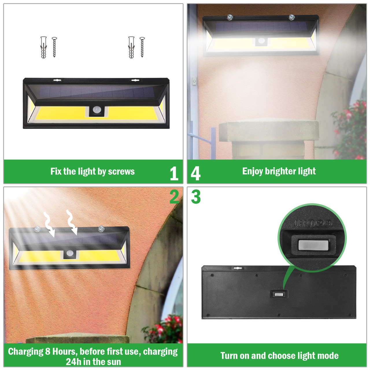 Solarek® 180-LED Solar Wall Light product image