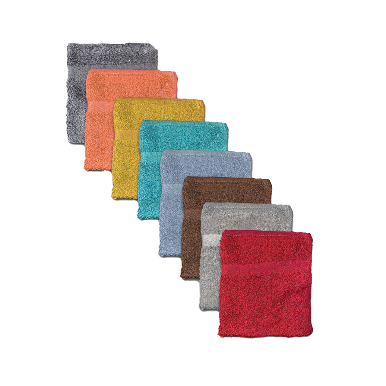 100% Cotton Absorbent 12" x 12" Washcloth Towel Set (10-Pack) product image