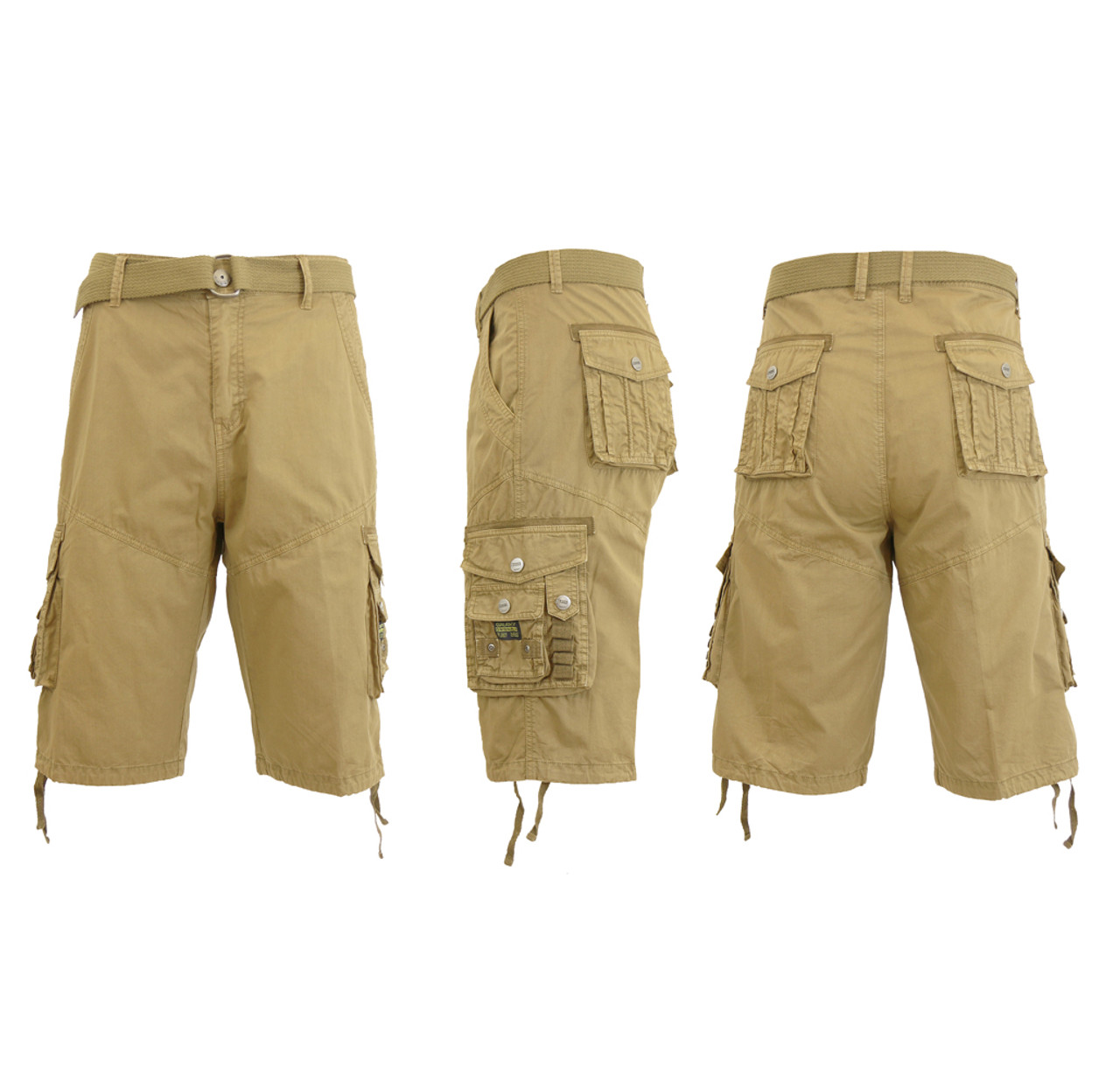 Men's Distressed Vintage Belted Cargo Shorts  product image