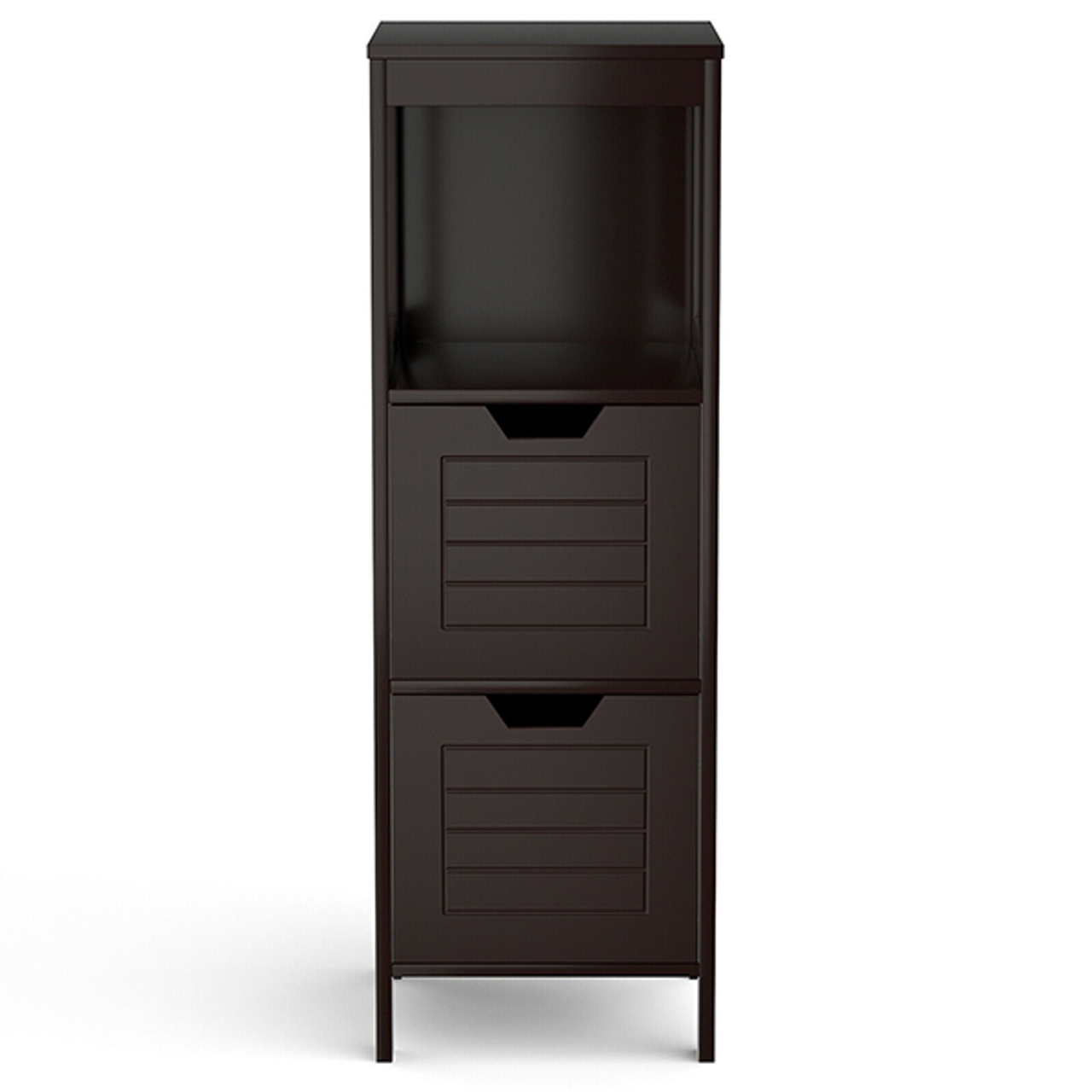 3-Tier Wooden Floor-Standing Storage Cabinet with Drawers product image