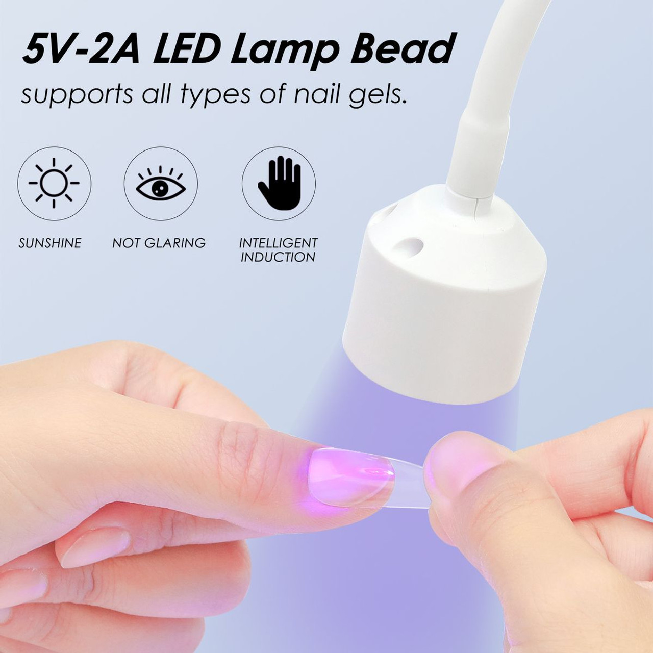 Mini USB UV/LED Light for Gel Nails 360 Degree Freely Adjustable Tube Nail Dryer Convenient UV Lamp For Nails Art Decoration product image