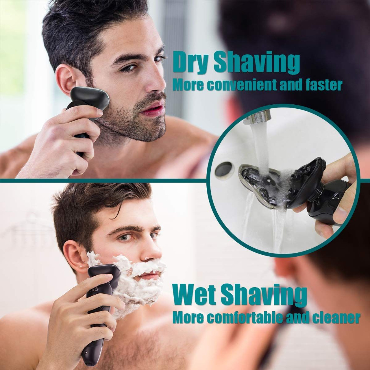 Mens Electric Razor for Men Face Shaver f  Rechargeable Razors  Cordless Waterproof Wet Dry product image