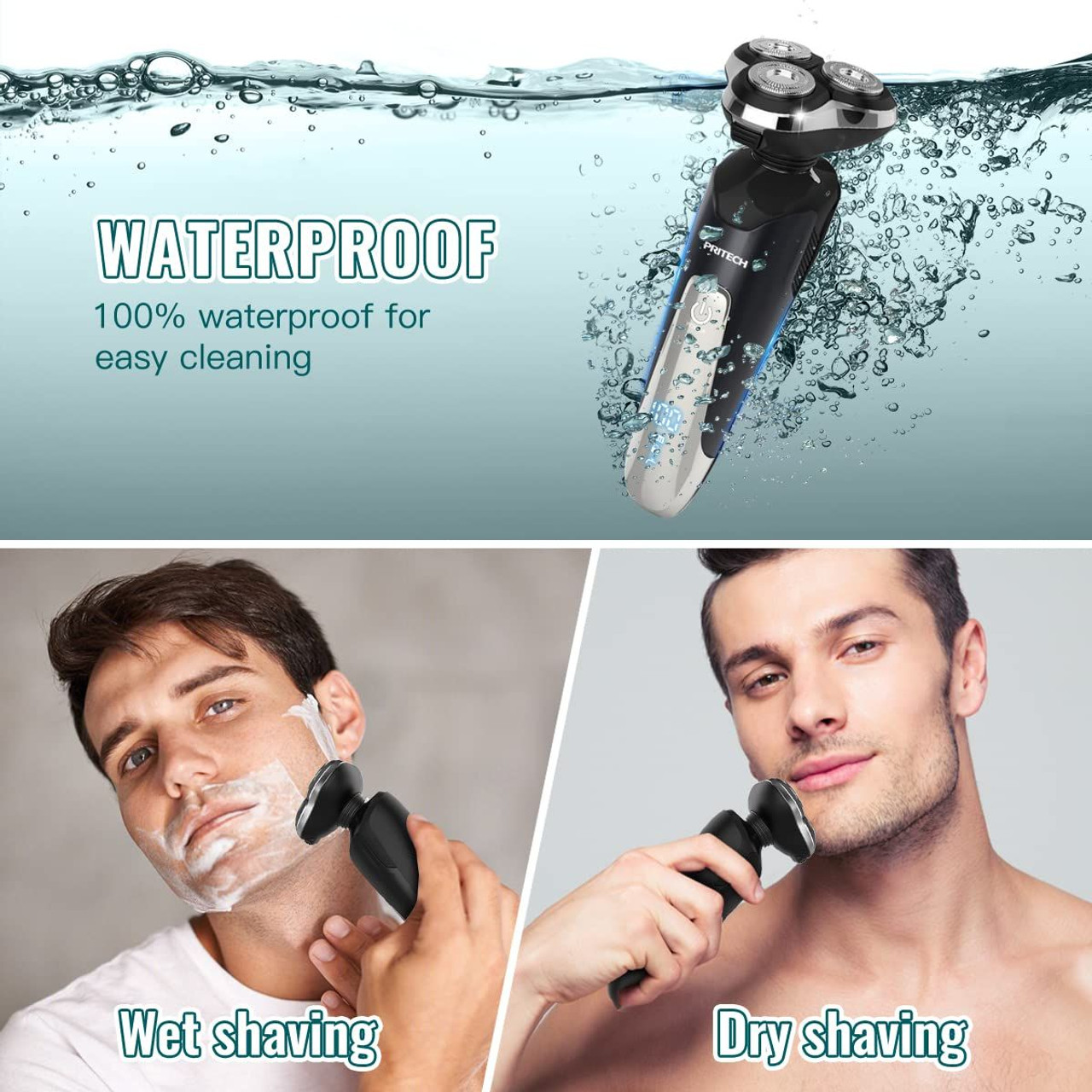 Mens Electric Razor for Men Face Shaver f  Rechargeable Razors  Cordless Waterproof Wet Dry product image