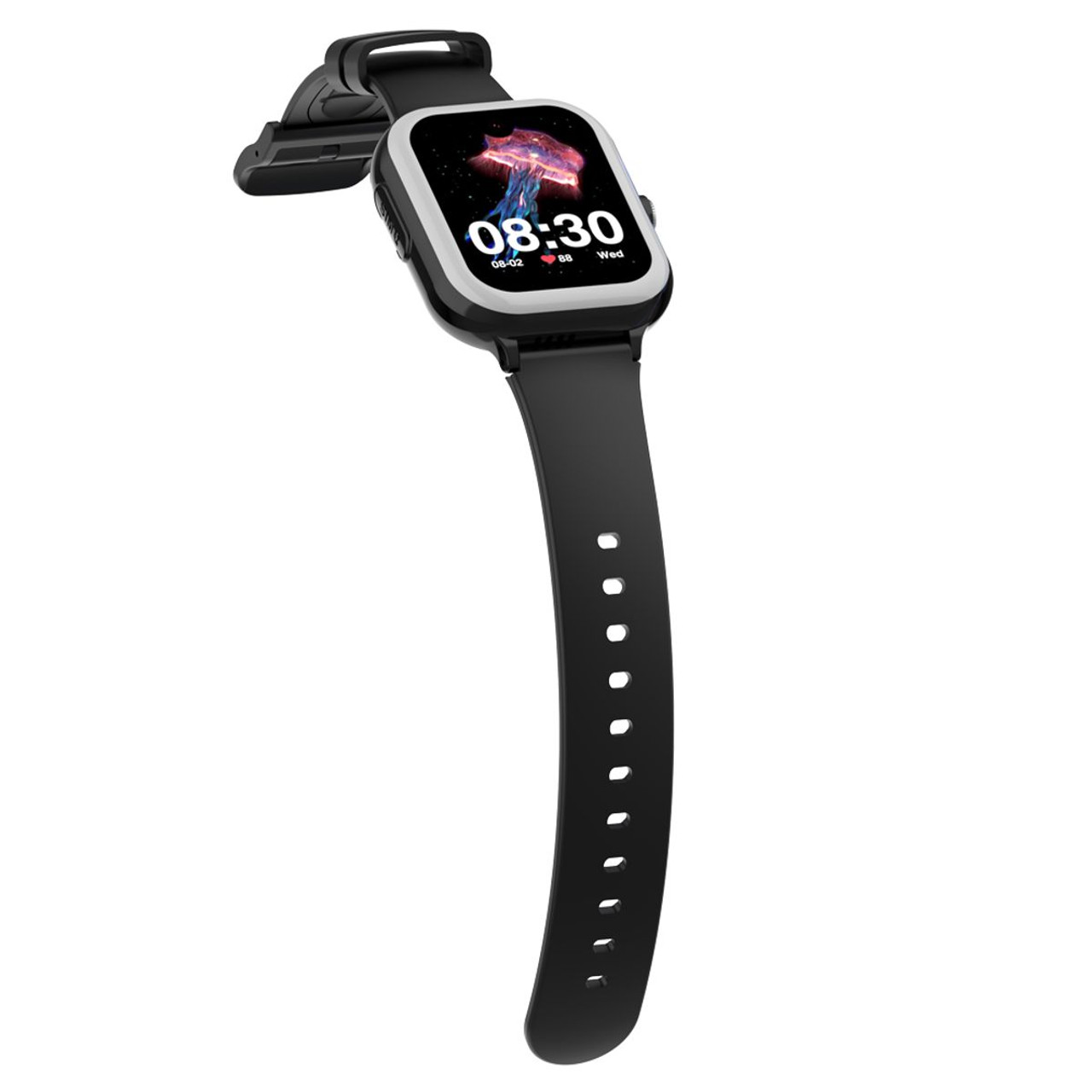 Kids smart watch 1.78 HD Screen,2 Megapixels Under Screen Camera,AMOLED, vedio call, Safety Calls,GPS,SOS,WHATSAPP,TIKTOK, boys and girls watch COL Black product image