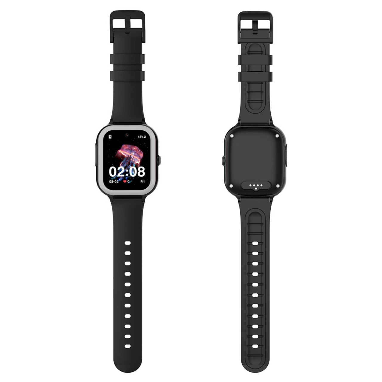 Kids smart watch 1.78 HD Screen,2 Megapixels Under Screen Camera,AMOLED, vedio call, Safety Calls,GPS,SOS,WHATSAPP,TIKTOK, boys and girls watch COL Black product image