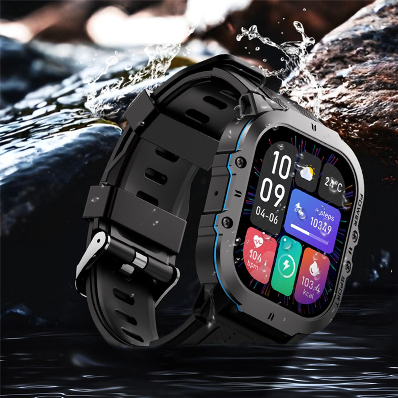 Smart Watch, Bluetooth Call(Answer/Make Call),1.95inch AMOLED HD Display,AI Voice Assistant,100+ Sport Mode,Compatible for Android/iOS Color Orange product image