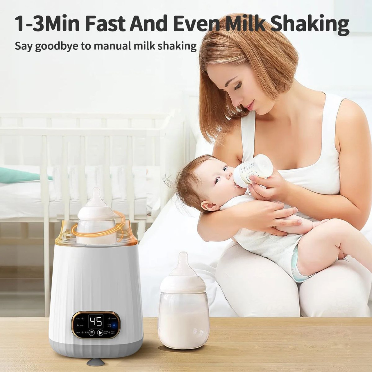 Intelligent Electric Breastmilk Shaker, Constant Temperature Thawing And Heat Preservation Three-in-one Breastmilk Shaker Color White product image