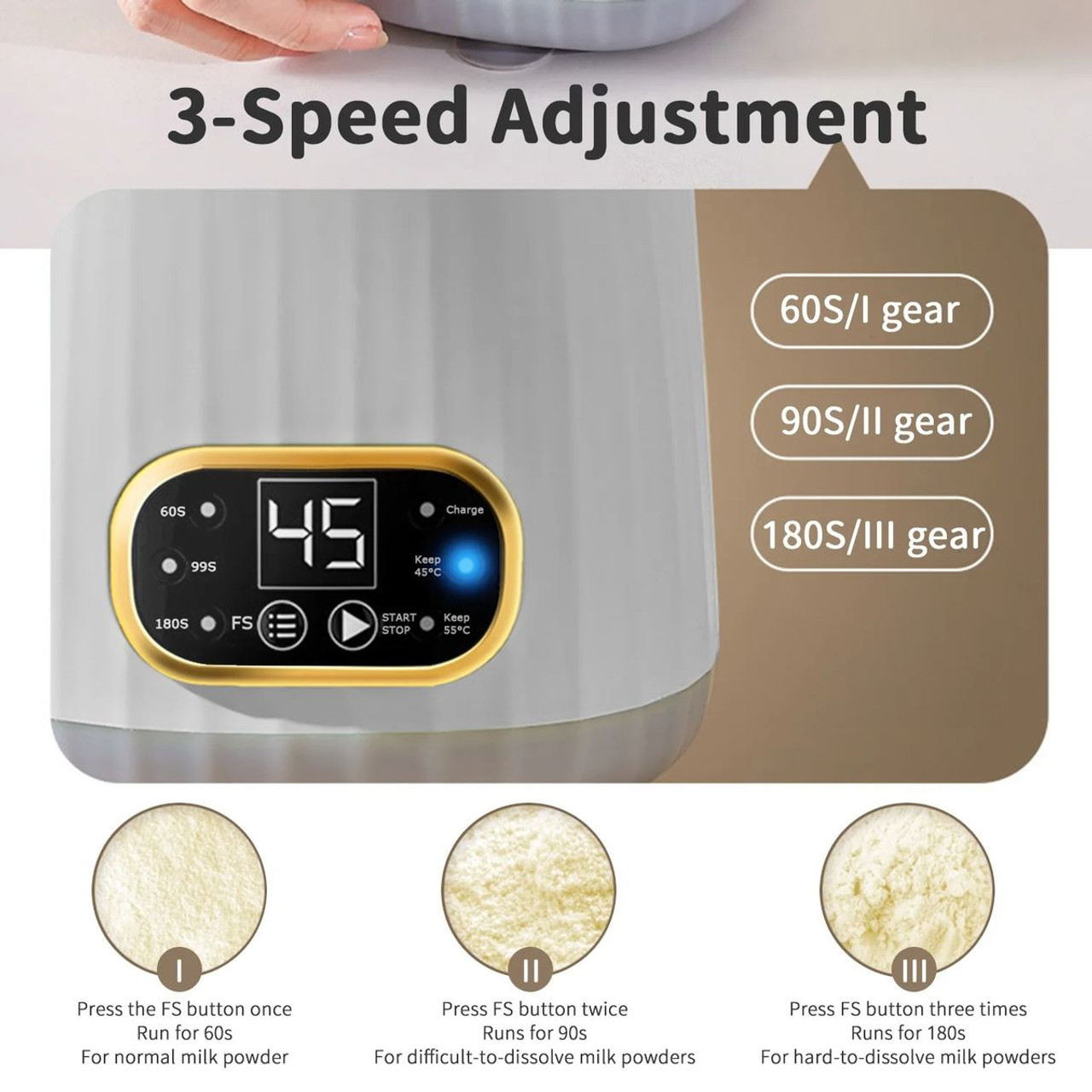 Intelligent Electric Breastmilk Shaker, Constant Temperature Thawing And Heat Preservation Three-in-one Breastmilk Shaker Color White product image