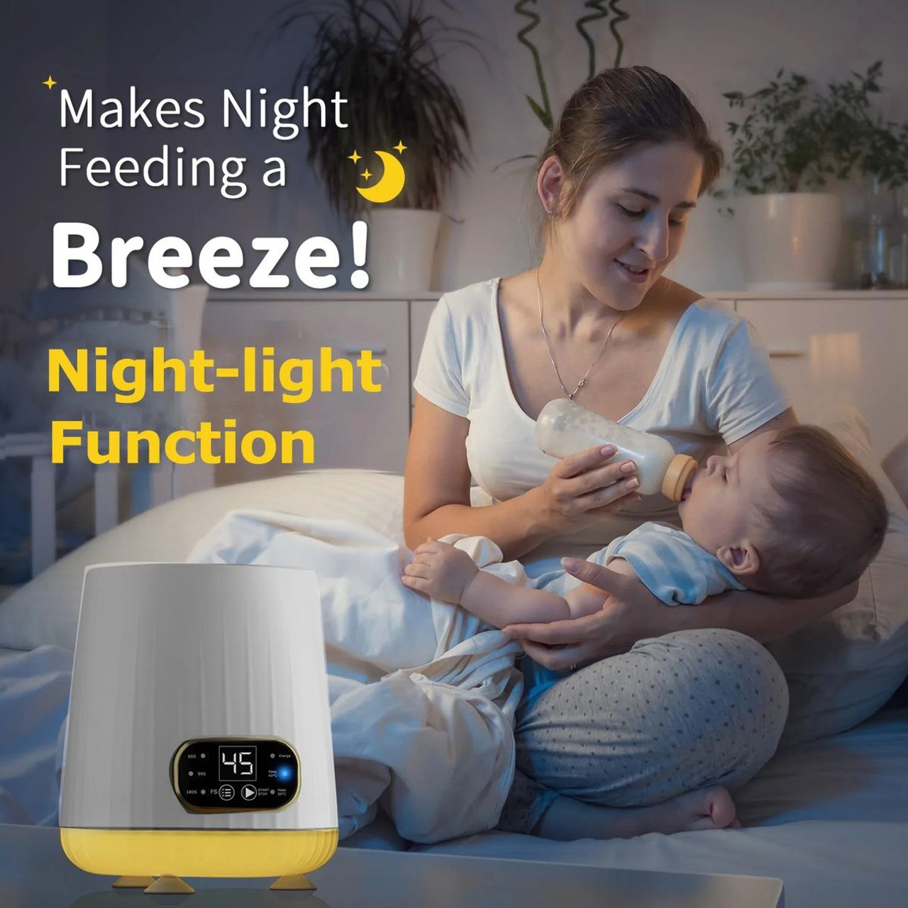 Intelligent Electric Breastmilk Shaker, Constant Temperature Thawing And Heat Preservation Three-in-one Breastmilk Shaker Color White product image