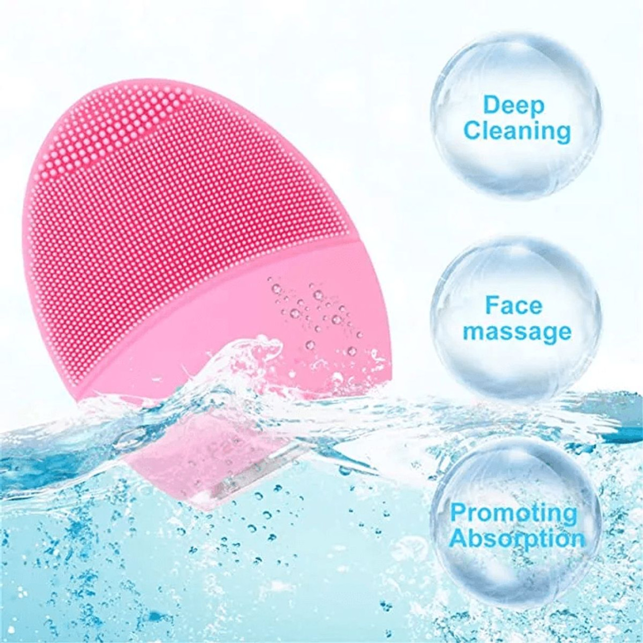 Silicone Rechargeable Facial Cleansing Brush and Massager product image