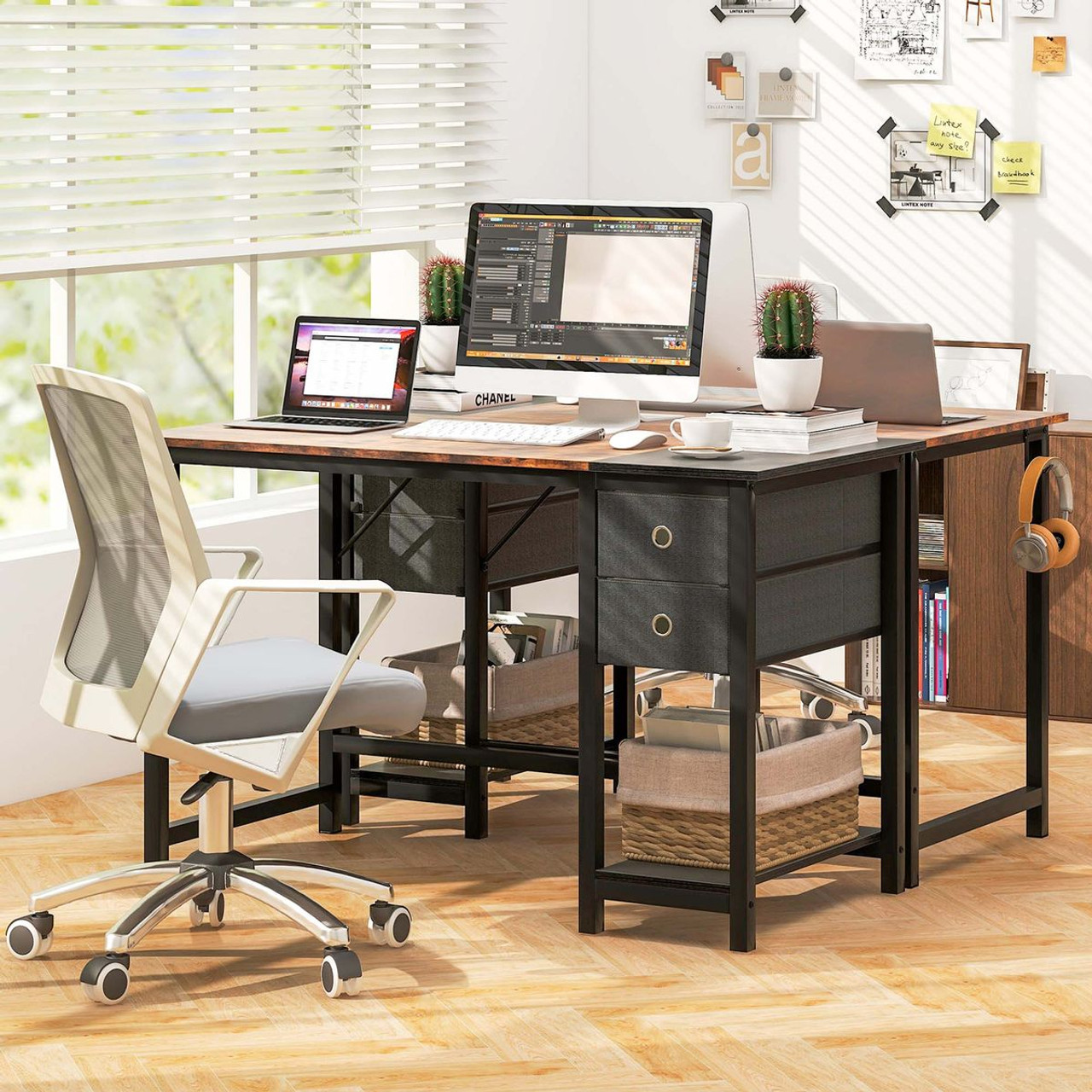 Costway 48" Home Office Desk with Storage and Headphone Hook product image