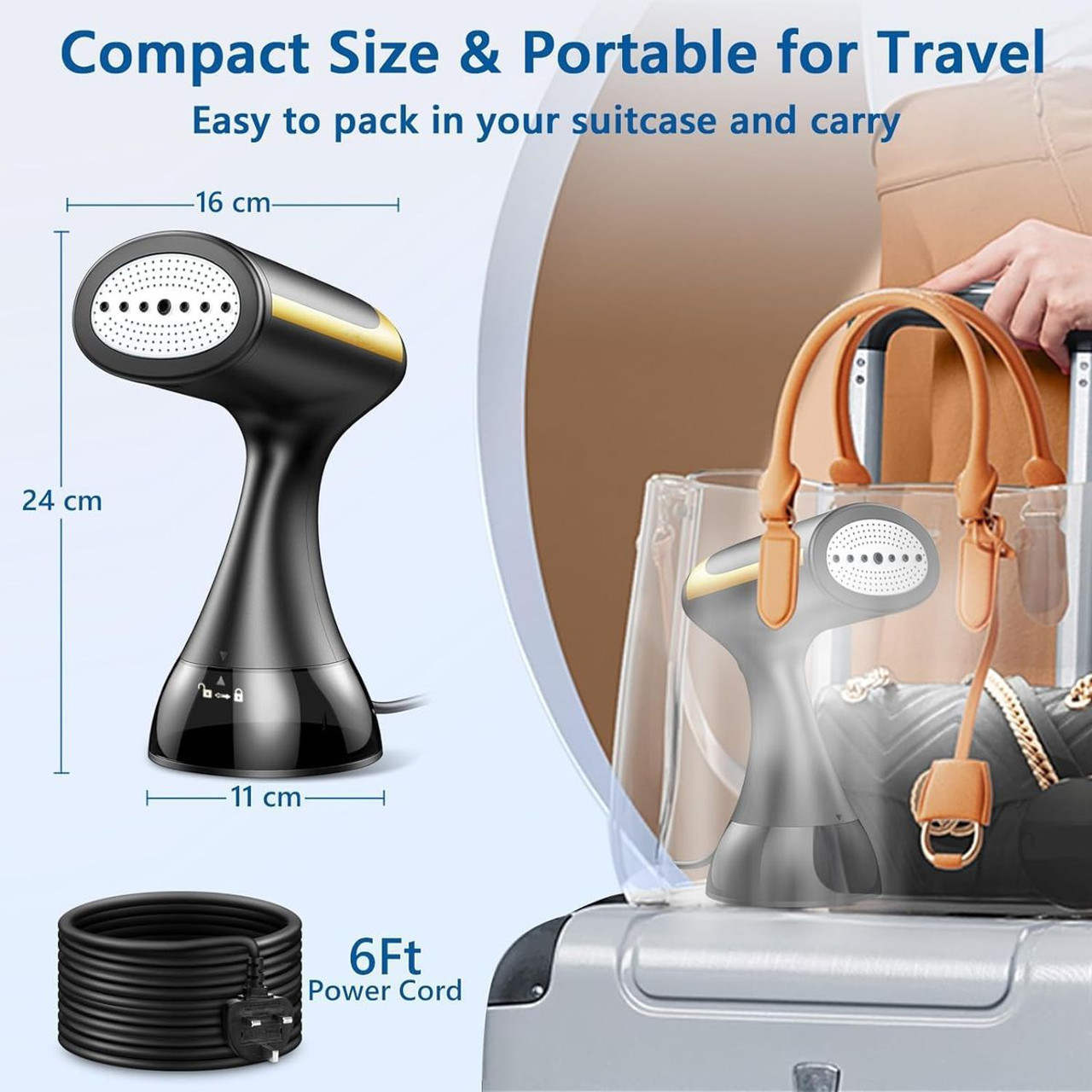 1500W Portable Travel Clothing Steamer product image