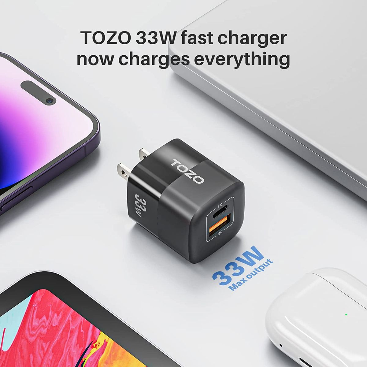 TOZO® C3 USB Type-C Wall Charger, 33W, PD Fast Charge product image