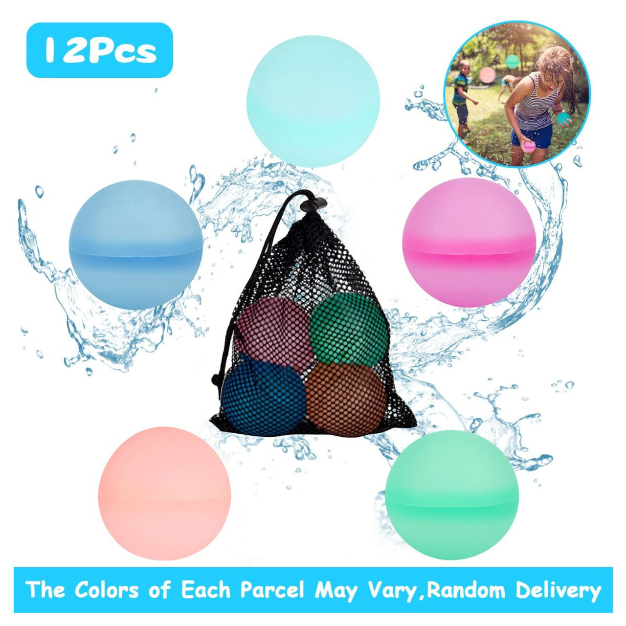 12-Piece Reusable Water Balloons by CoolWorld™ product image