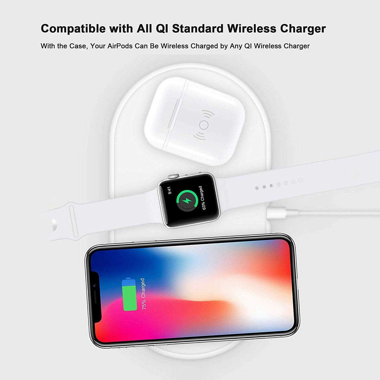 Qi Wireless Charging Case Cover for Apple® Airpods product image