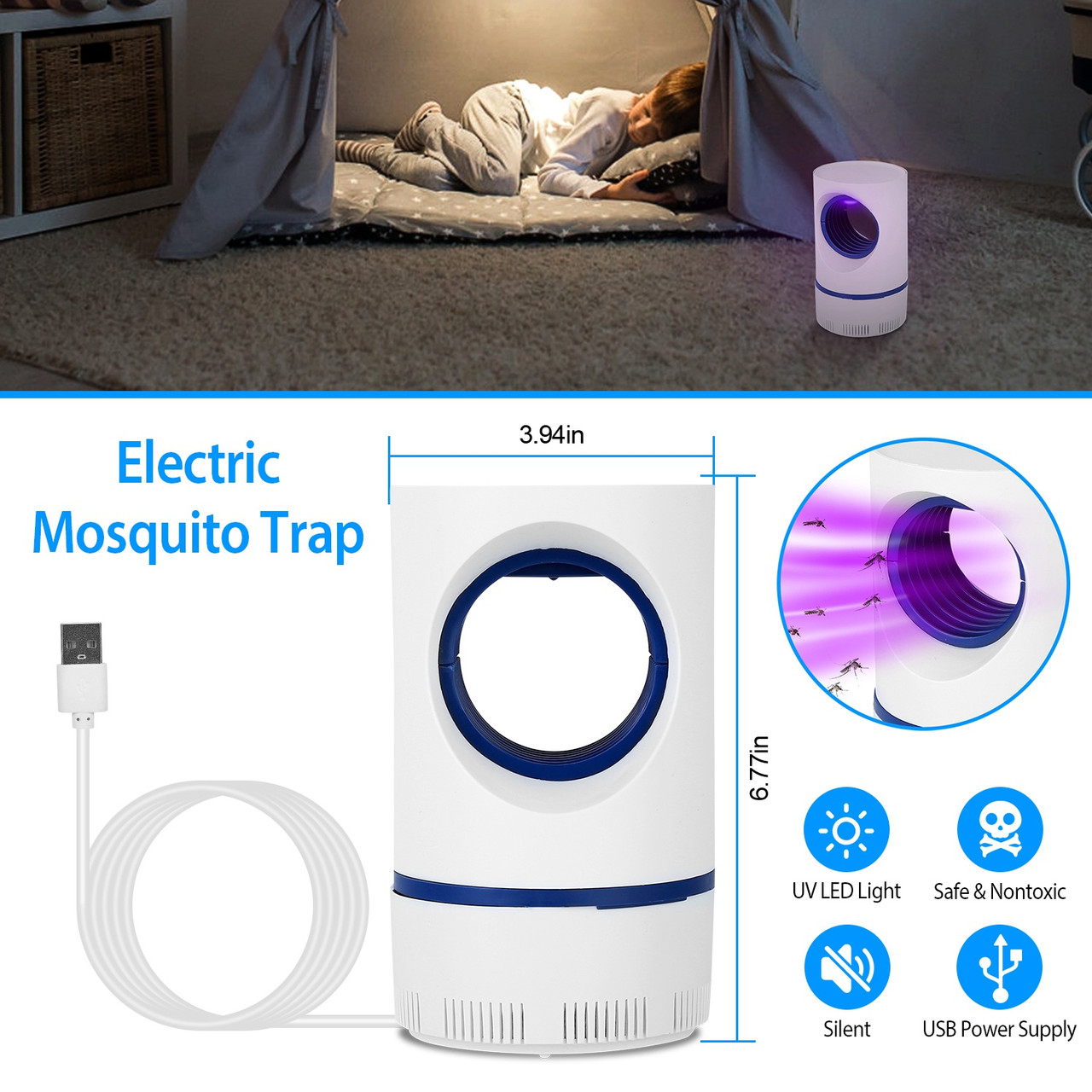 USB Electric Mosquito Trap Lamp product image