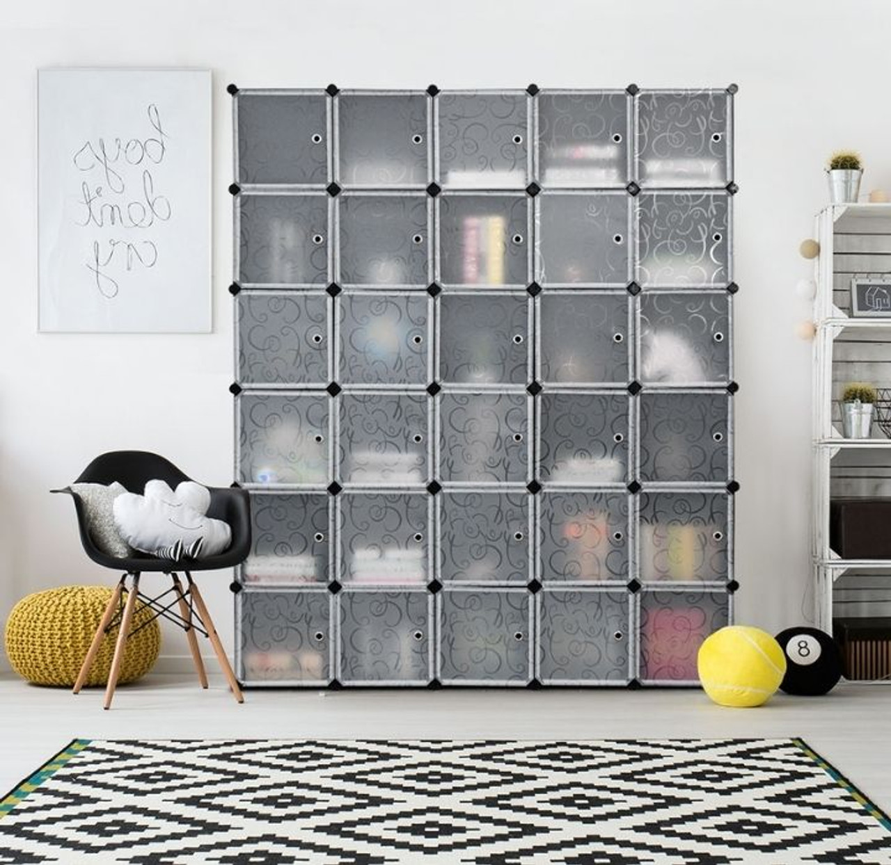 30-Cube DIY Organizer Cabinet with Doors product image