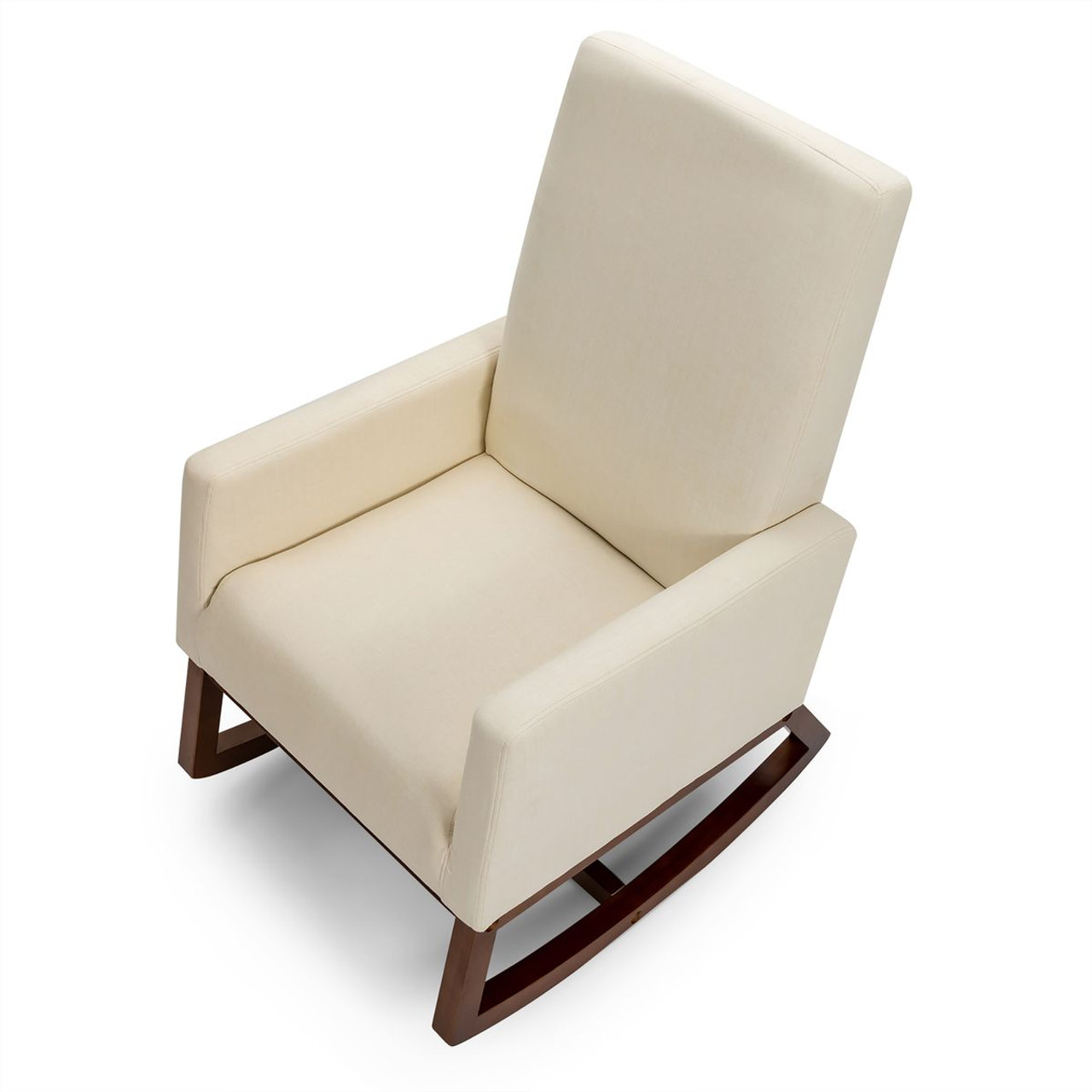 Rocking High-Back Upholstered Lounge Armchair with Side Pocket product image