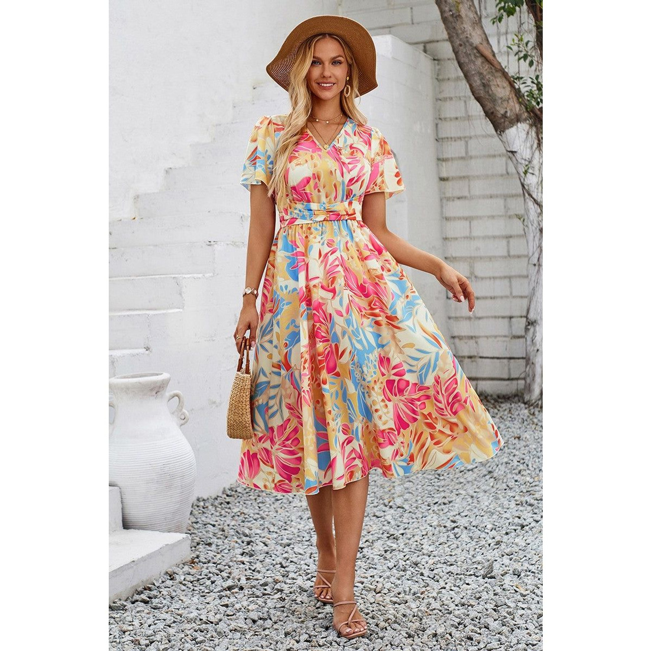 Women's Meadow Dreams Belted Midi Dress product image