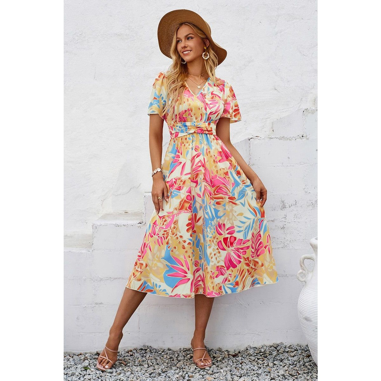 Women's Meadow Dreams Belted Midi Dress product image