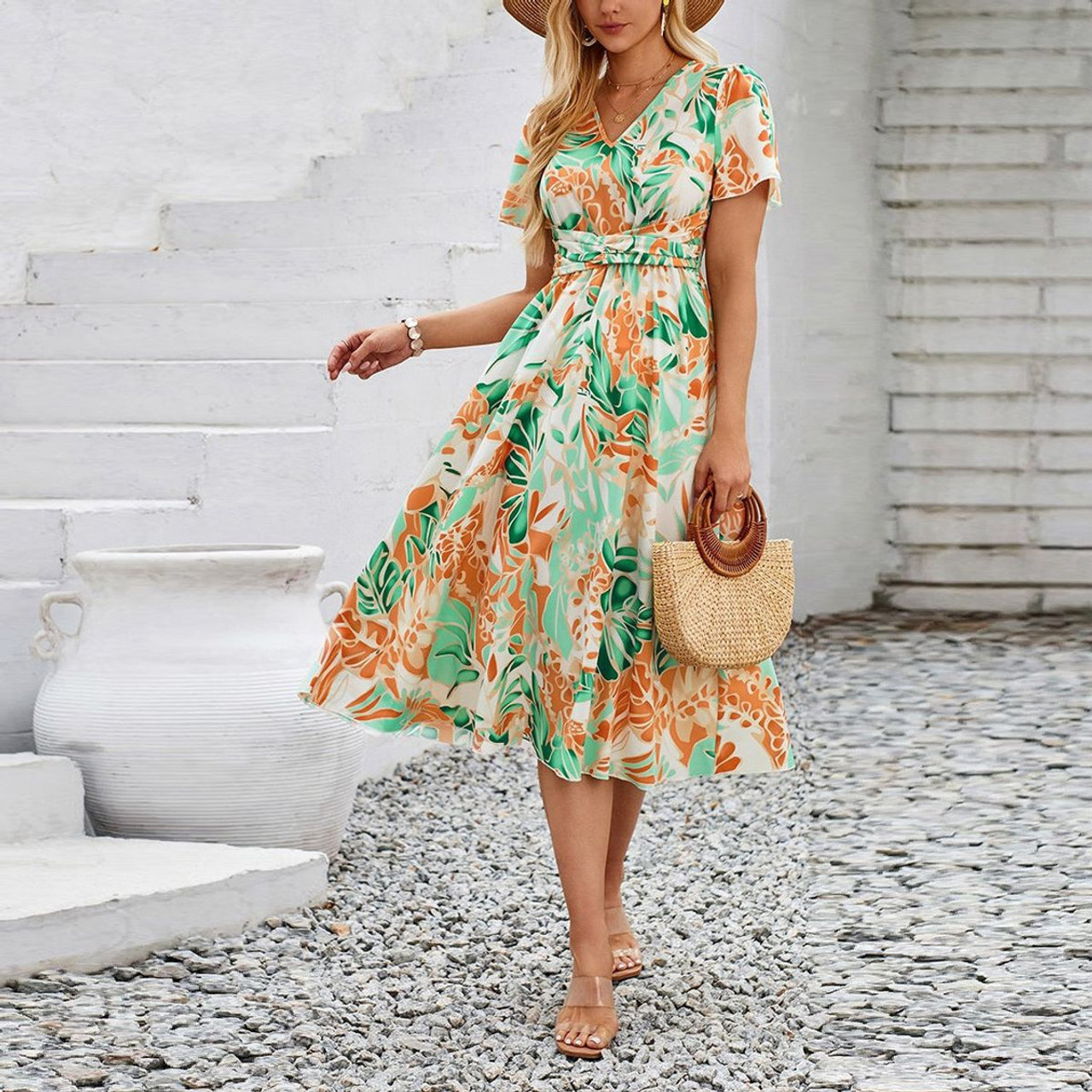 Women's Meadow Dreams Belted Midi Dress product image