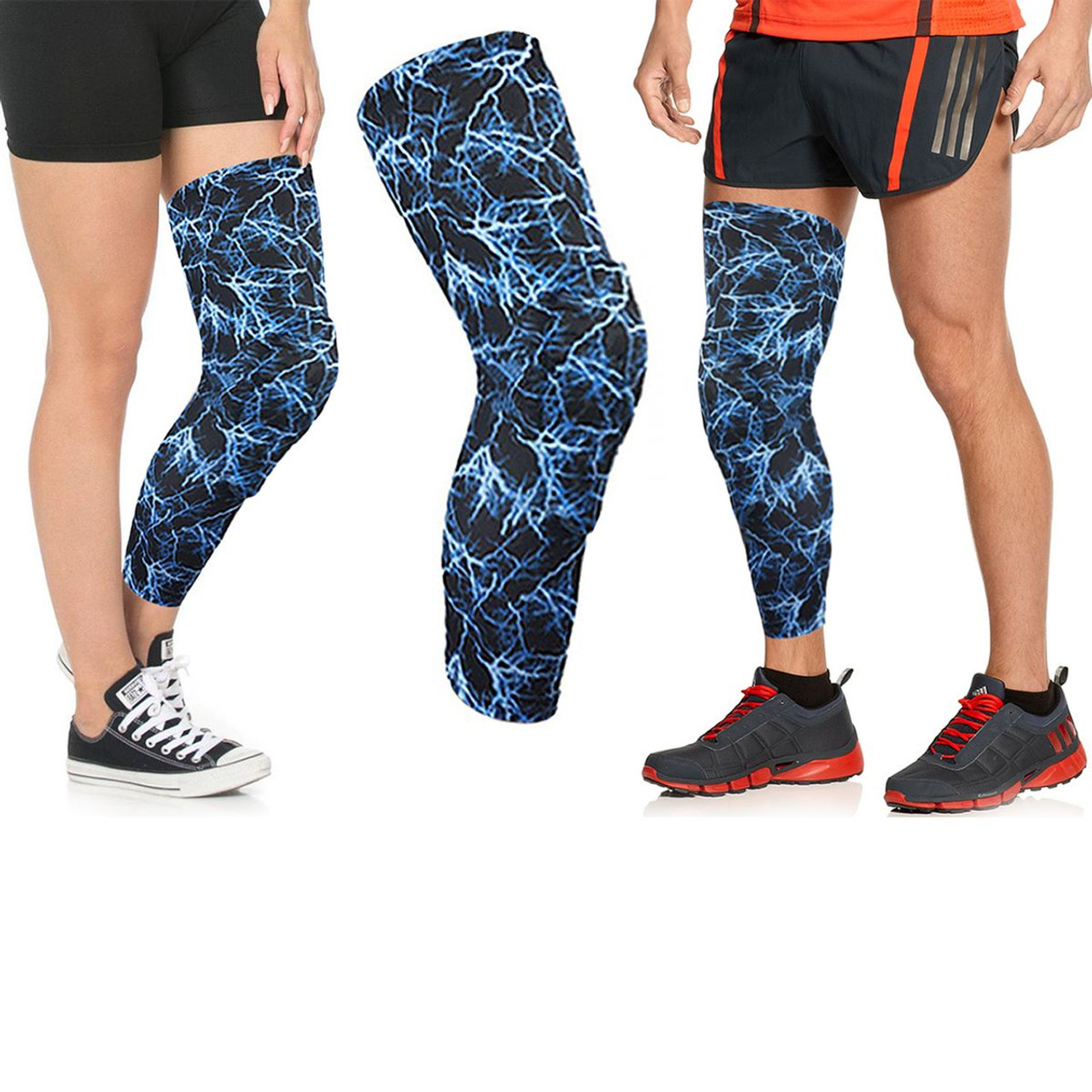 Leg Compression Sleeve with Padded Knee Support  product image
