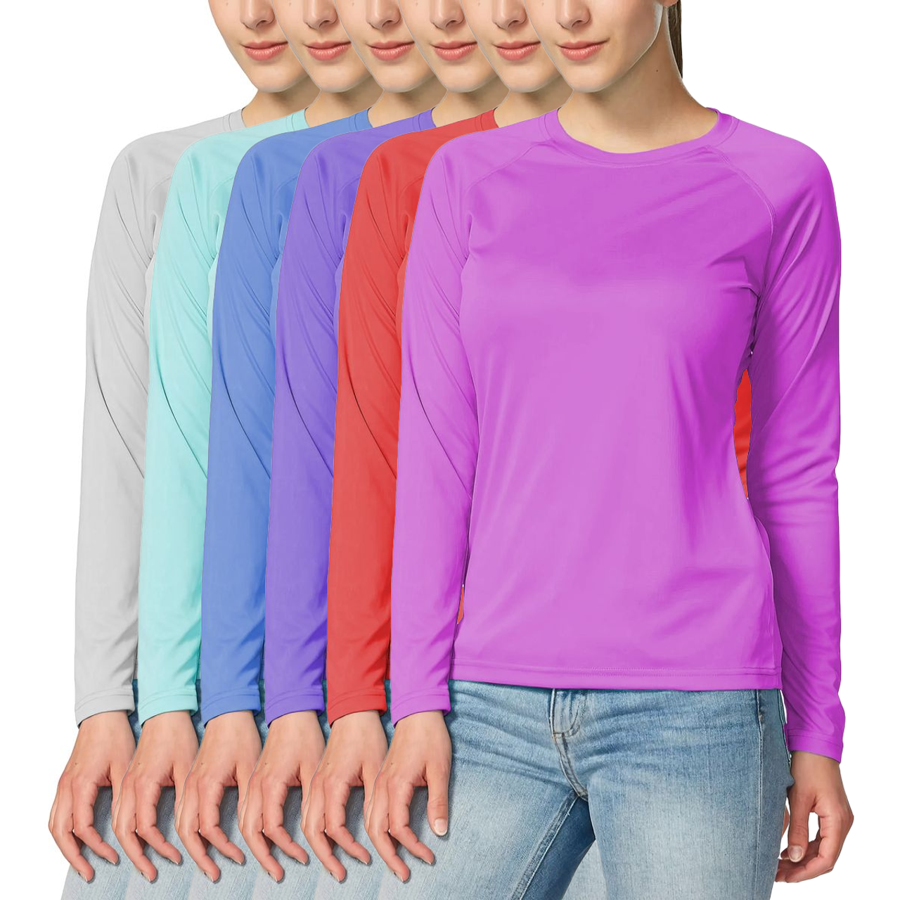 Women's Dri-Fit Moisture-Wicking Long Sleeve Tee (3-Pack) product image