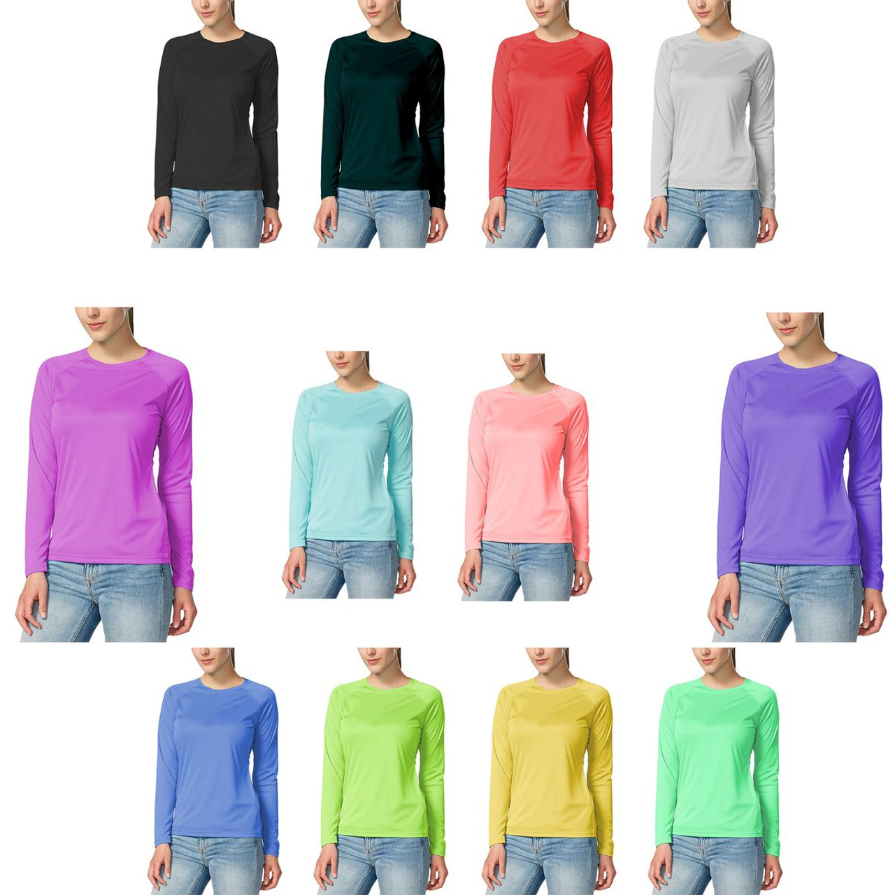 Women's Dri-Fit Moisture-Wicking Long Sleeve Tee (3-Pack) product image