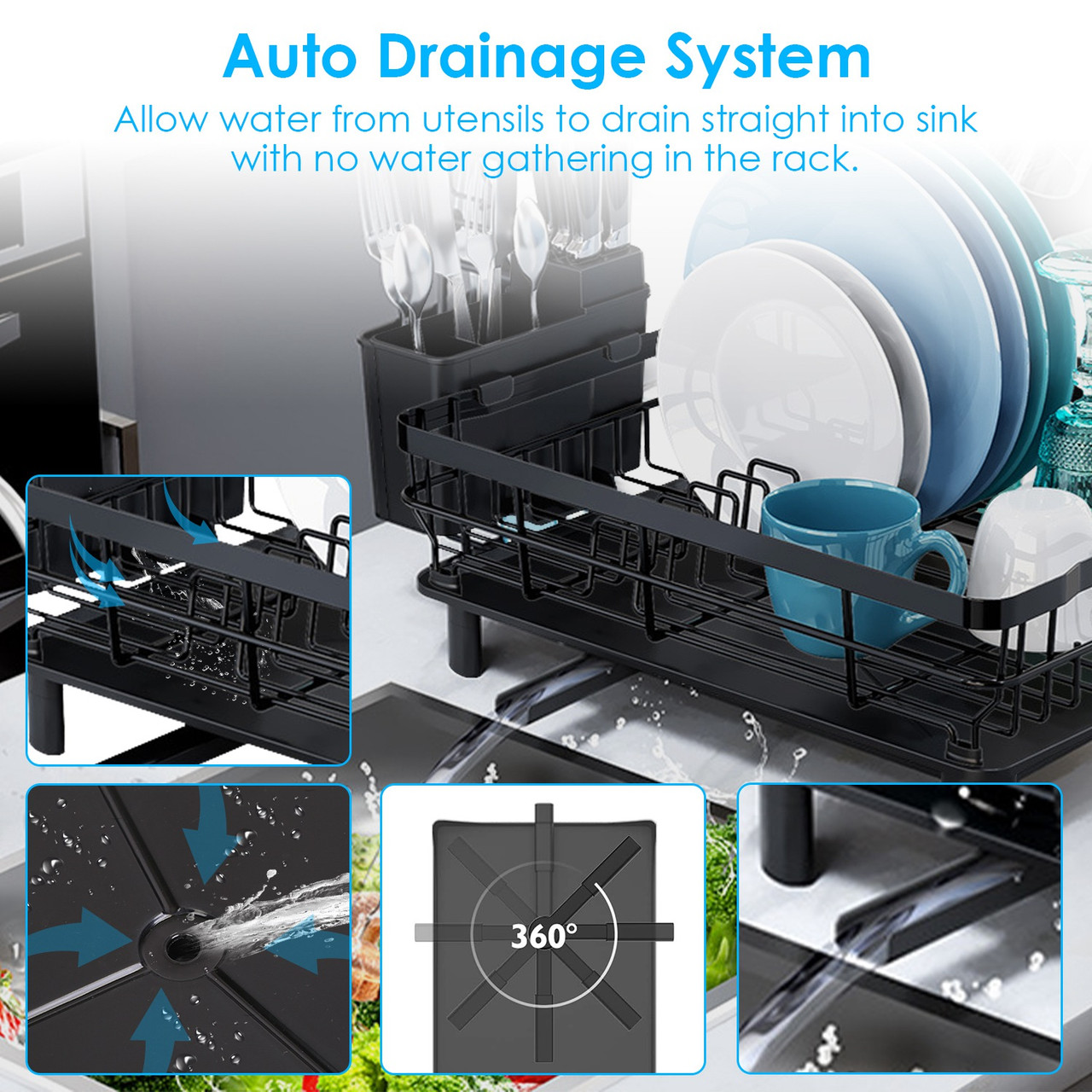 NewHome™ Dish Draining Rack product image