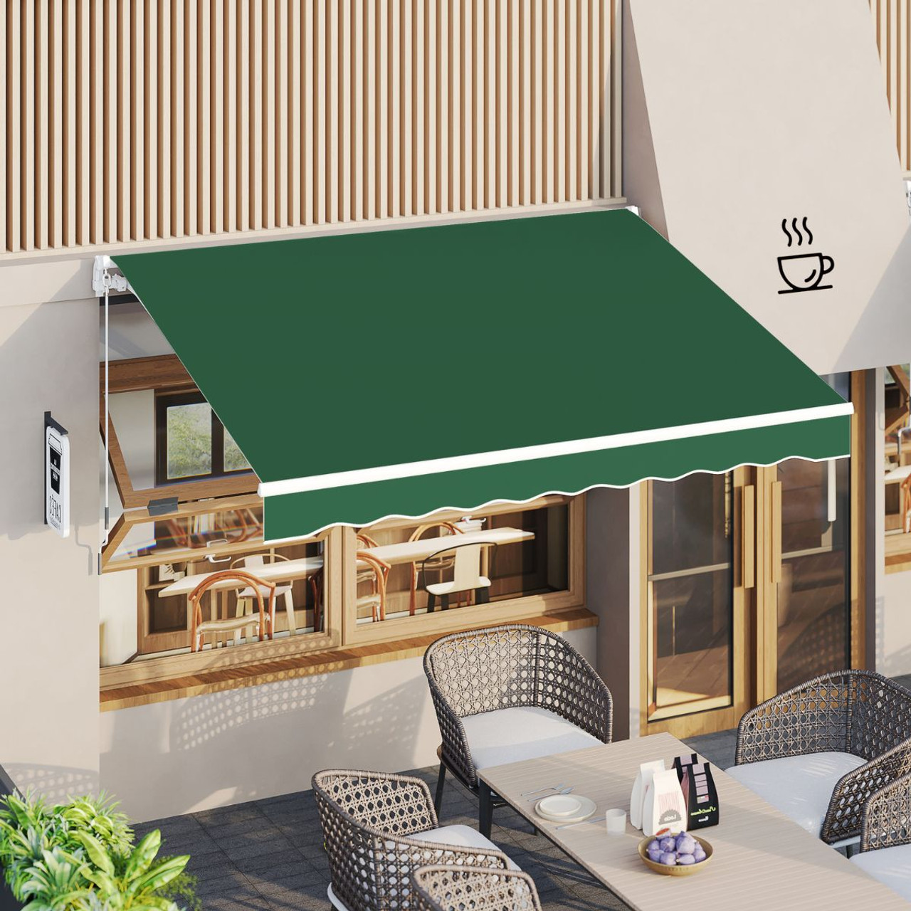 Manual Retractable Sun Shade Awning with Manual Crank product image