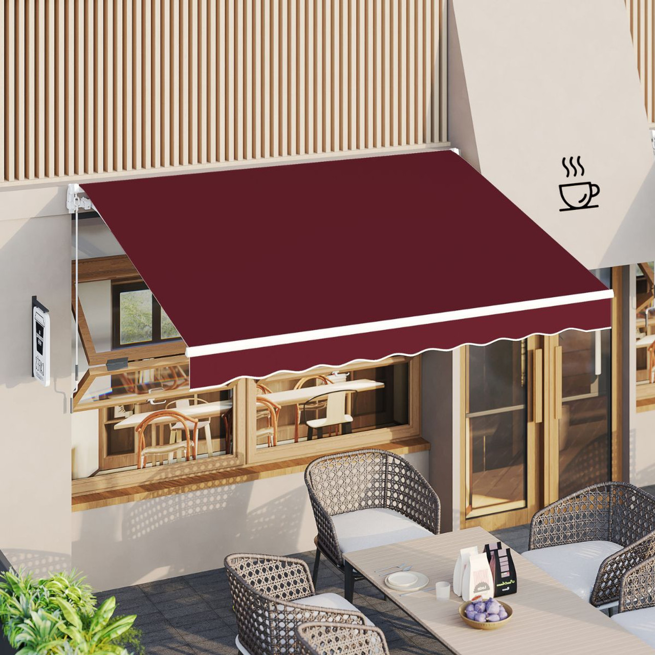 Manual Retractable Sun Shade Awning with Manual Crank product image