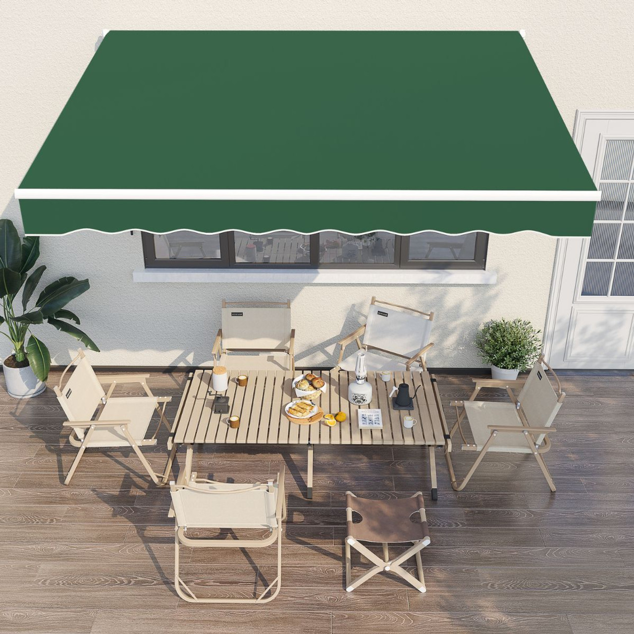 Manual Retractable Sun Shade Awning with Manual Crank product image