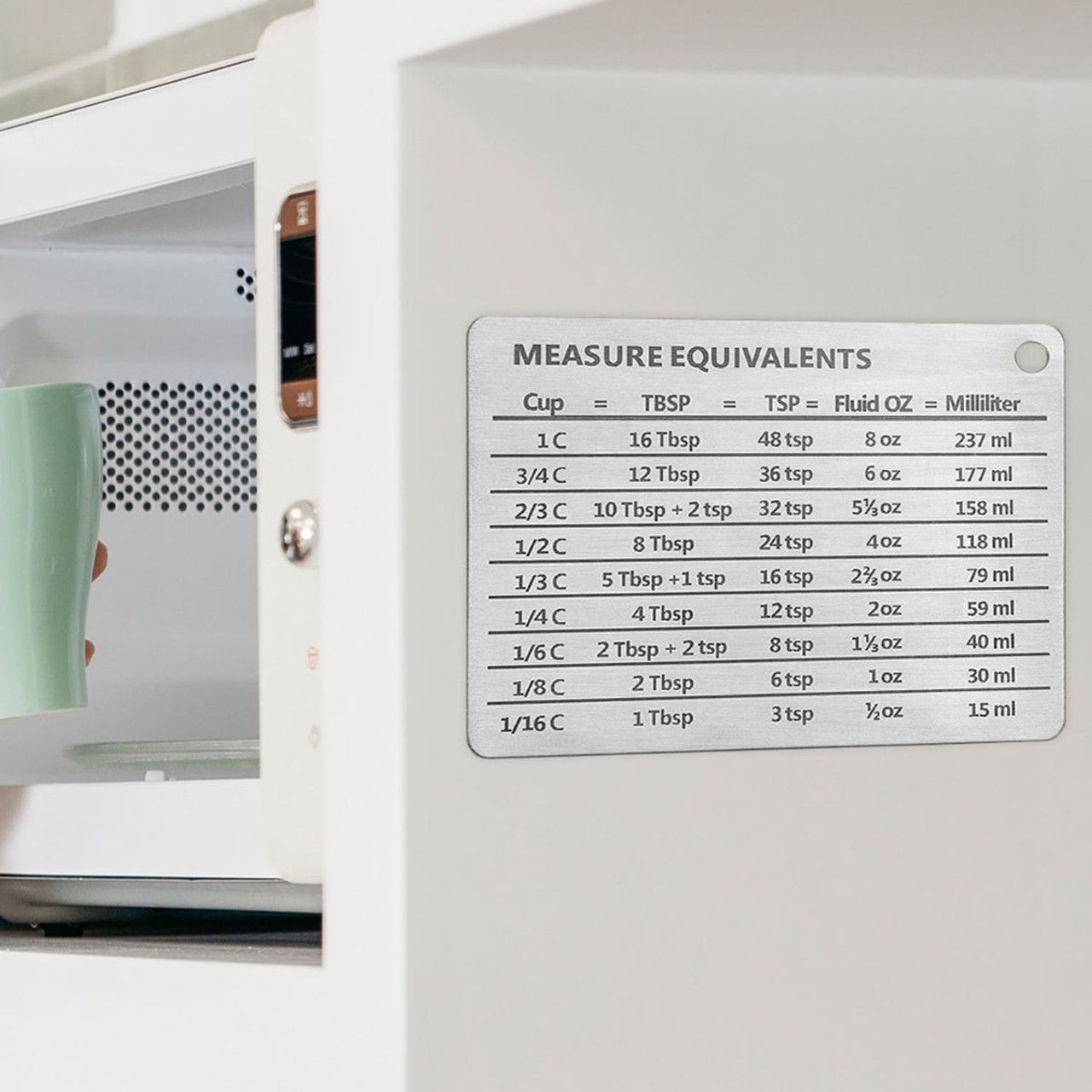Stainless Steel Conversion Chart with Magnet (2-Pack) product image