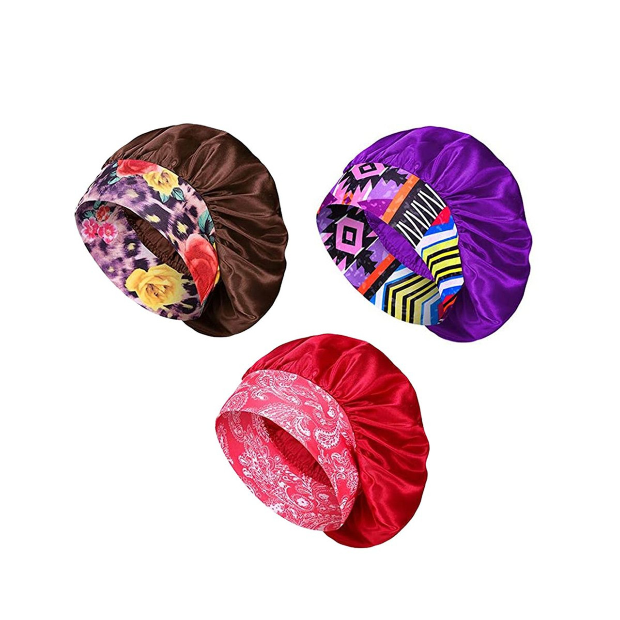 Women's Silky Satin Head Scarf Hair Wrap (3-Pack) product image