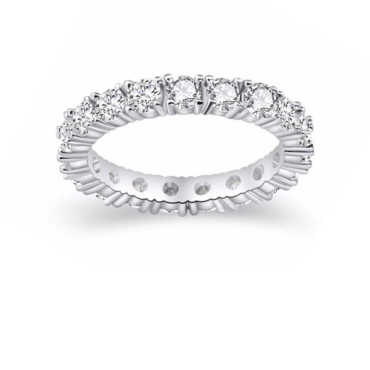 Sterling Silver Plated Eternity Engagement Ring product image