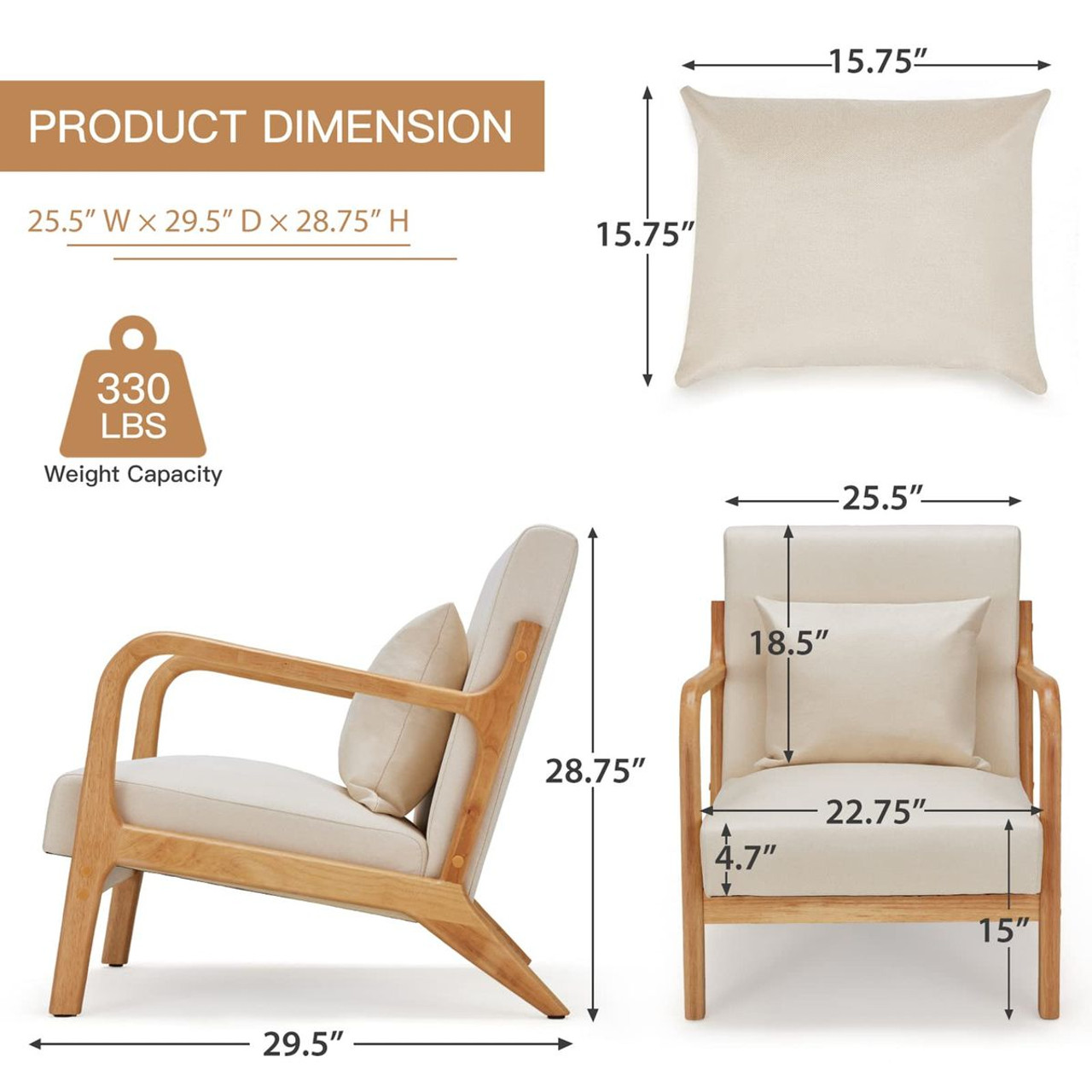 Mid-Century Modern Accent Chair product image