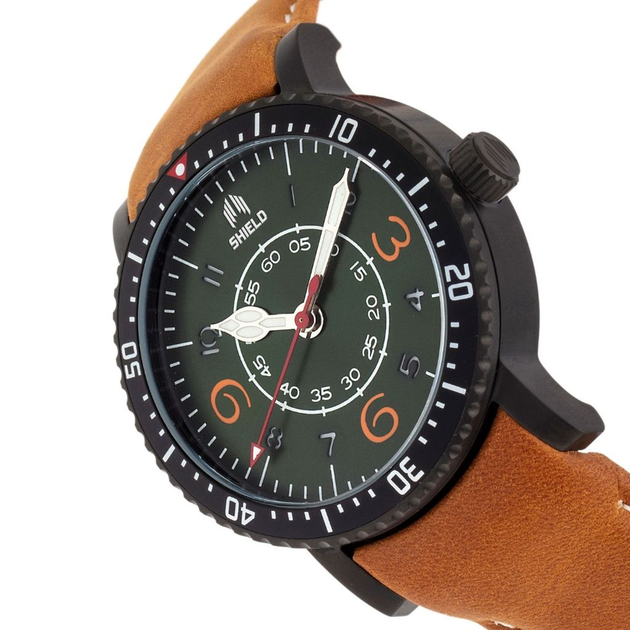 Shield Gilliam Leather-Band Men's Diver Watch product image