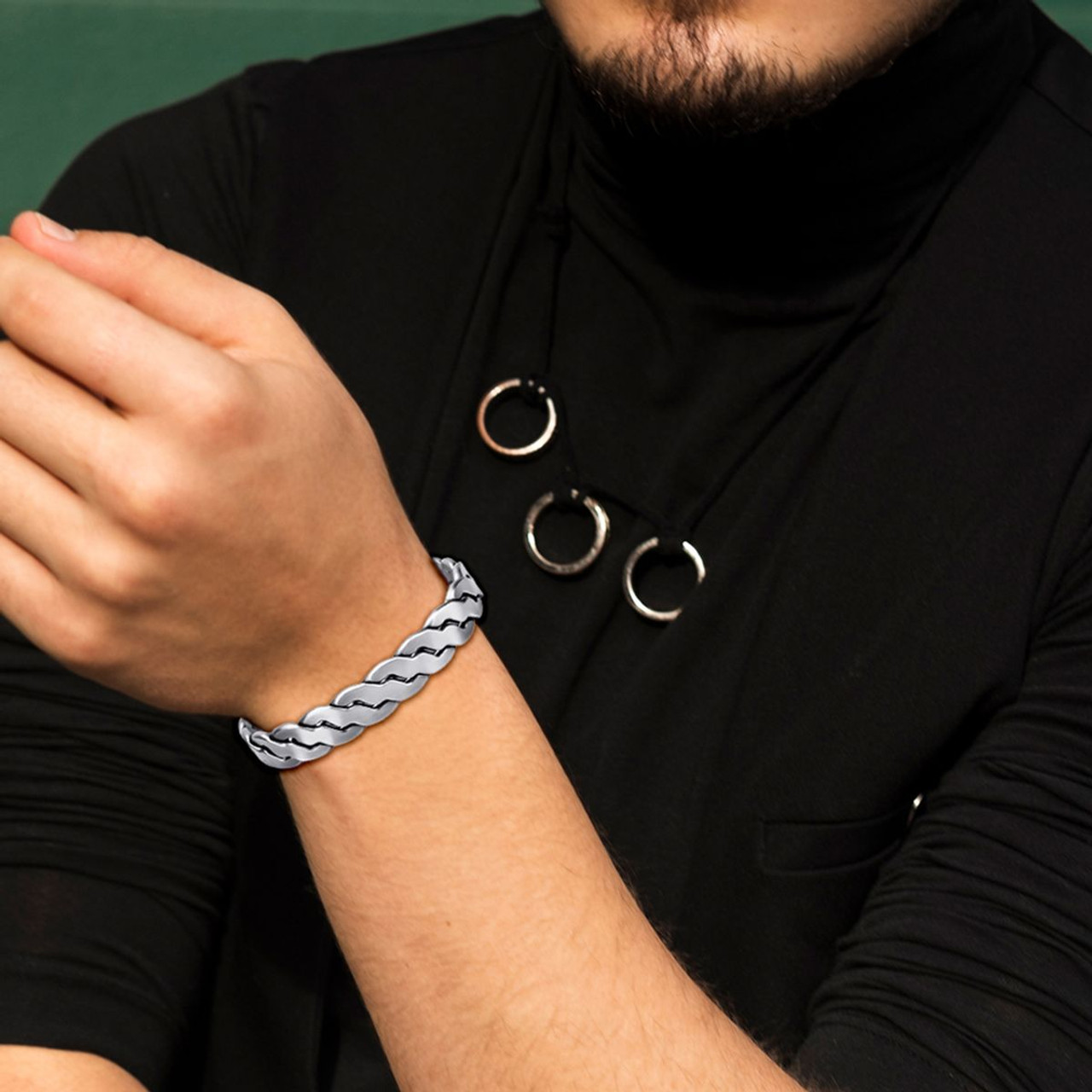 Adjustable Copper Twist Cuff Therapy Bracelet product image