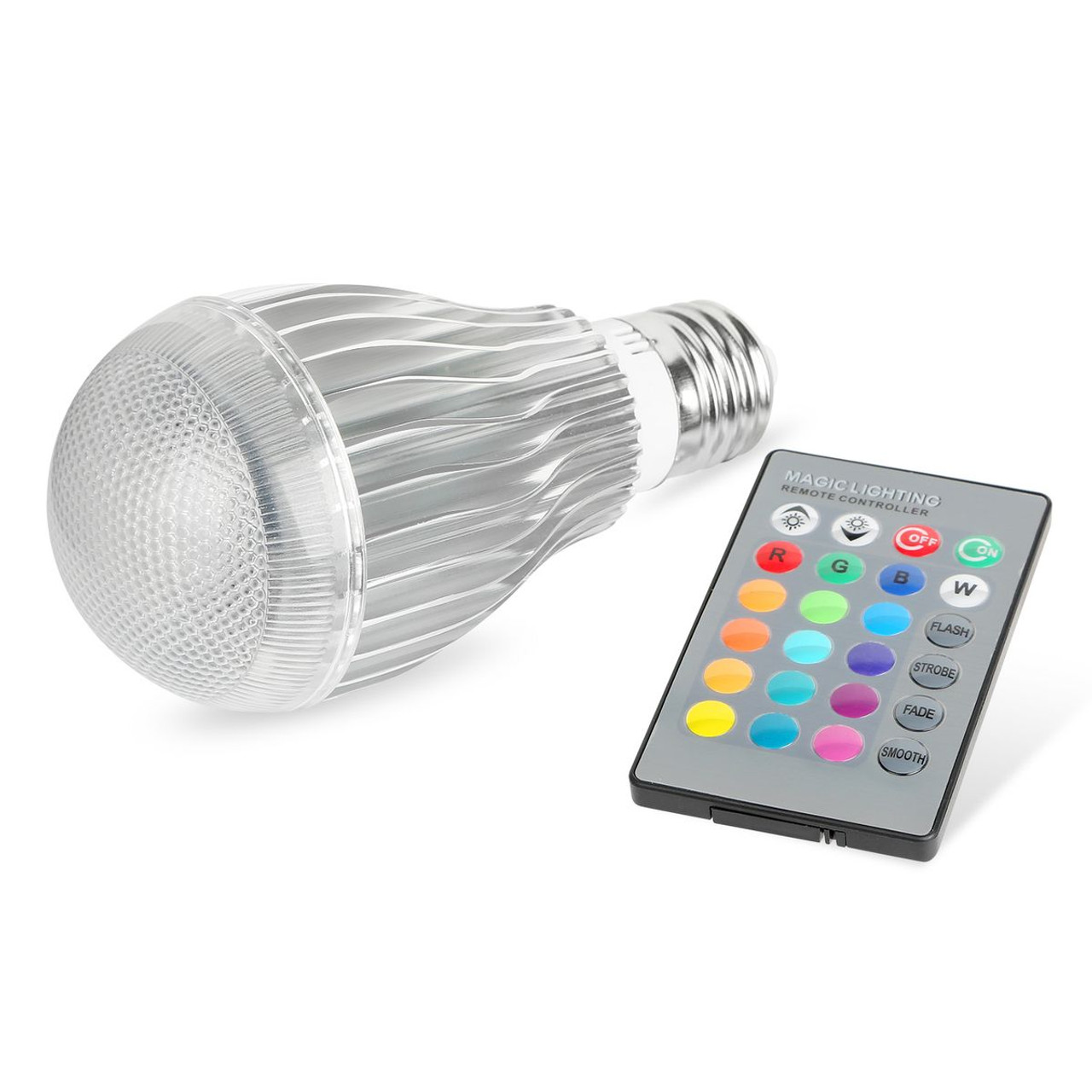 9W Color-Changing LED Light Bulb with Remote Control product image