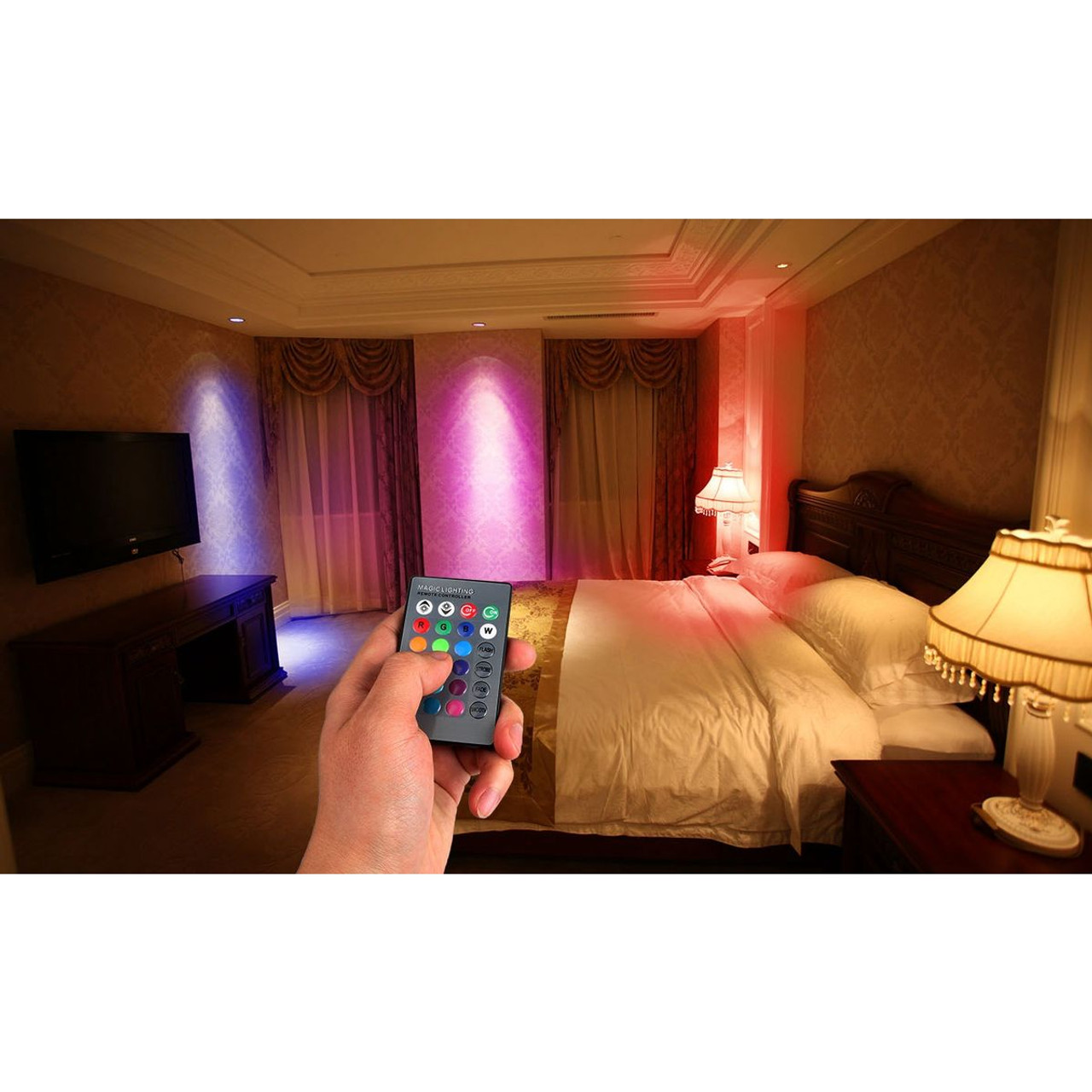 9W Color-Changing LED Light Bulb with Remote Control product image