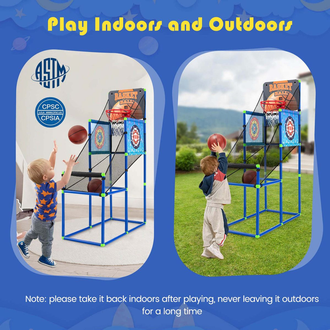 Costway Kids 2-in-1 Basketball Game product image