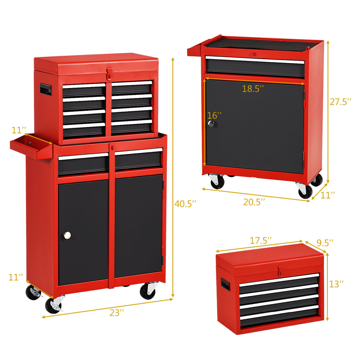 2-in-1 Tool Chest and Cabinet with 5 Drawers product image